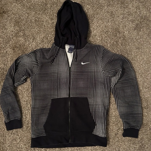 Nike black and white zip up sweatshirt size medium - Picture 1 of 4